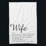 Windows Definition Chic Script Black en White Fun Theedoek<br><div class="desc">Geef je vrouw een speciaal cadeau voor verjaardagen,  verjaardagen,  bruiloften,  Kerstmis of elke dag die je wilt shows hoeveel ze voor je betekent. Een perfecte manier om haar te shows hoe geweldig ze elke dag is. Ontworpen door: Thisnotme©</div>