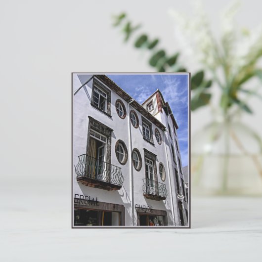 Windows en Balcony: Funchal, Portugal Briefkaart (Staand voorkant)