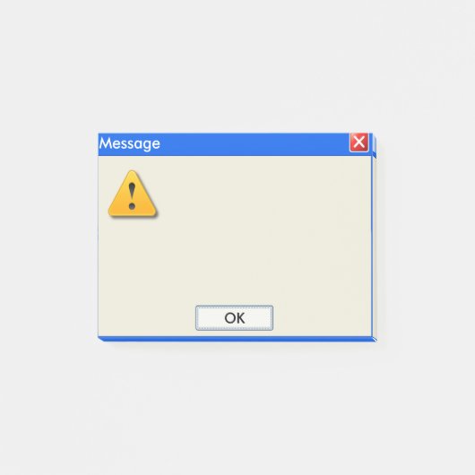 Windows Error Message Post it Note (Voorkant)