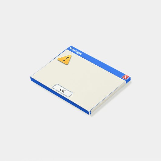 Windows Error Message Post it Note (Schuin)