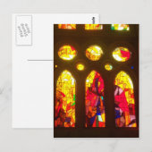 Windows Fiery Glas in lood Briefkaart (Voorkant / Achterkant)