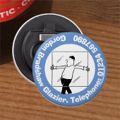 Windows Glas en Glazing voor de Glazier. Button Flesopener