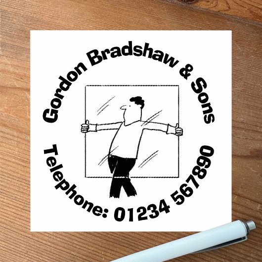 Windows Glas en Glazing voor de Glazier. Rubberstempel