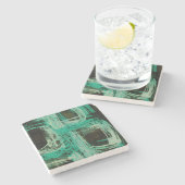 Windows I-Aquamarine Stenen Onderzetter (Zijkant)