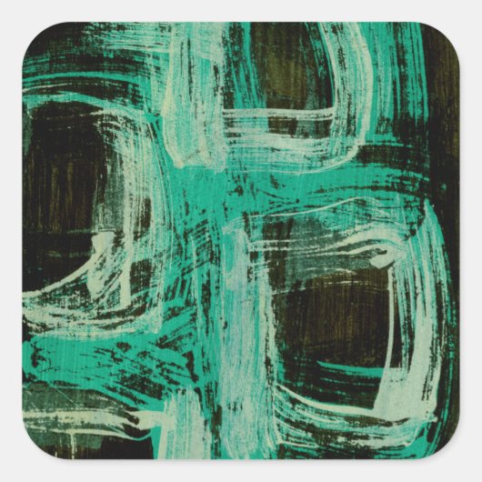 Windows I-Aquamarine Vierkante Sticker (Voorkant)