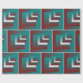 Windows in blauwgroen wit met vuurwapens cadeaupapier (Vlak)