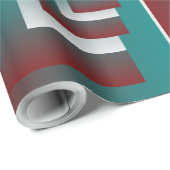 Windows in blauwgroen wit met vuurwapens cadeaupapier (Rol Hoek)