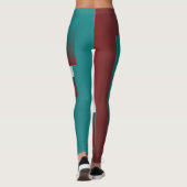 Windows in blauwgroen wit met vuurwapens leggings (Achterkant)