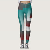 Windows in blauwgroen wit met vuurwapens leggings (Voorkant)