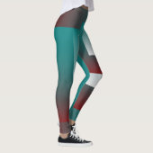 Windows in blauwgroen wit met vuurwapens leggings (Rechts)
