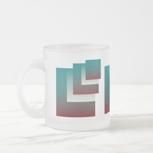 Windows in blauwgroen wit met vuurwapens matglas koffiemok (Links)