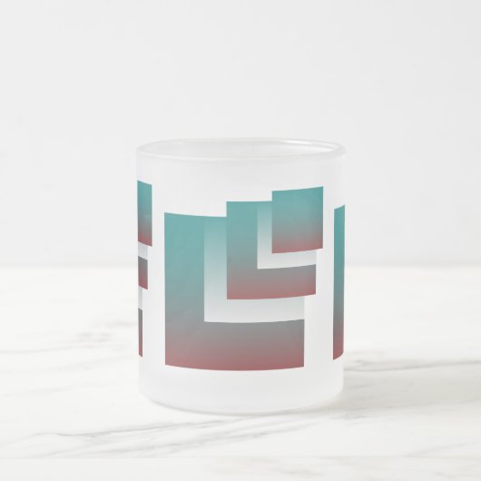 Windows in blauwgroen wit met vuurwapens matglas koffiemok (Center)