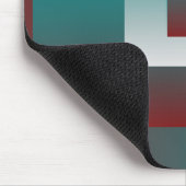 Windows in blauwgroen wit met vuurwapens muismat (Hoek)