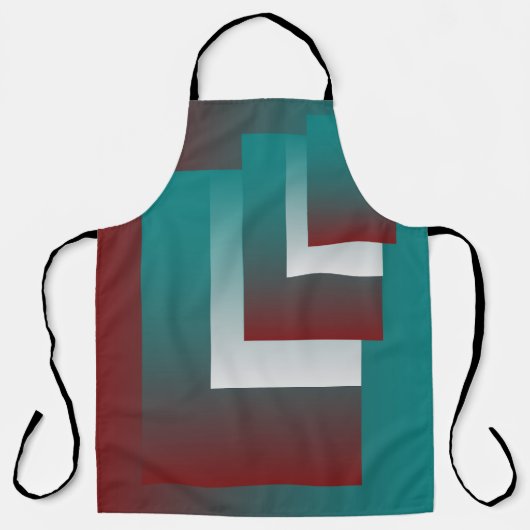 Windows in blauwgroen wit met vuurwapens schort (Voorkant)