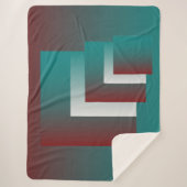 Windows in blauwgroen wit met vuurwapens sherpa deken (Voorkant)