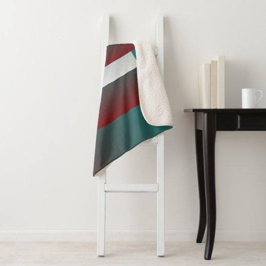 Windows in blauwgroen wit met vuurwapens sherpa deken (In situ)