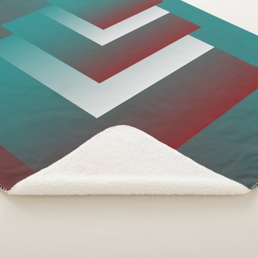 Windows in blauwgroen wit met vuurwapens sherpa deken (3/4)