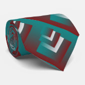 Windows in blauwgroen wit met vuurwapens stropdas (Opgerold)