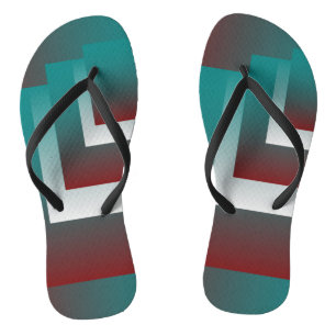 Windows in blauwgroen wit met vuurwapens teenslippers