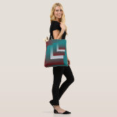 Windows in blauwgroen wit met vuurwapens tote bag (Op model)