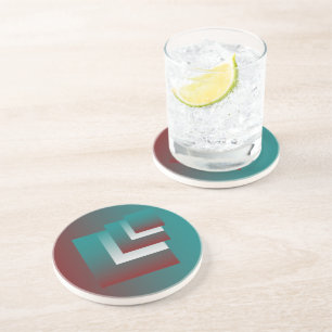 Windows in blauwgroen wit met vuurwapens zandsteen onderzetter