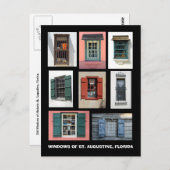  Windows of St. Augustine, Florida Briefkaart (Voorkant / Achterkant)
