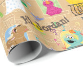 Windows Patroon Sesamstraat Apartement Cadeaupapier (Rol Hoek)