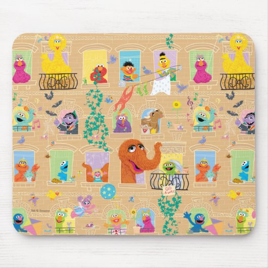 Windows Patroon Sesamstraat Apartement Muismat (Voorkant)