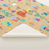 Windows Patroon Sesamstraat Apartement Sherpa Deken (3/4)