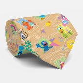 Windows Patroon Sesamstraat Apartement Stropdas (Opgerold)