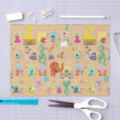 Windows Patroon Sesamstraat Apartement Tissuepapier (Craft)