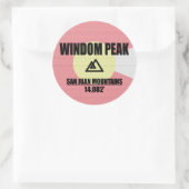 Windows Peak Ronde Sticker (Tas)