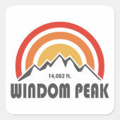 Windows Peak Vierkante Sticker (Voorkant)