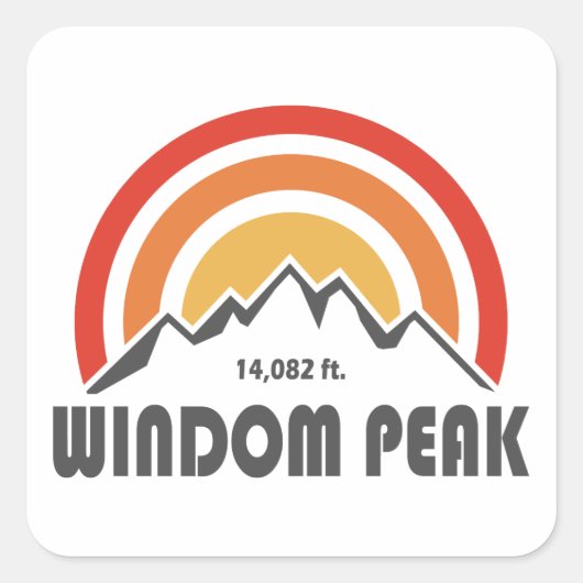 Windows Peak Vierkante Sticker (Voorkant)