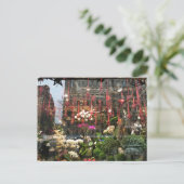 Windows Reflectie, bloemenwinkel, NYC New York fot Briefkaart (Staand voorkant)