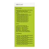 Windows-reinigers, lijst met prijzen voor schoonma reclamekaart (Achterkant)