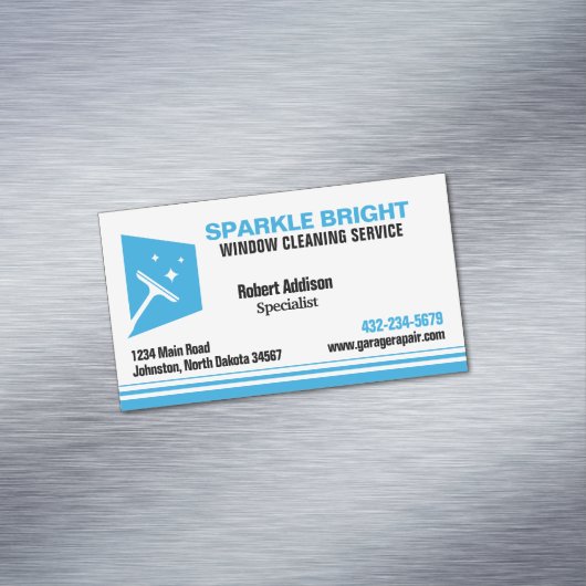 Windows-reinigingsservice Magnetisch Visitekaartje (Voorbeeld)
