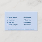 Windows-reinigingsservice Visitekaartje (Achterkant)