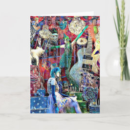 Windows Shoping in NYC-kerstkaart Feestdagen Kaart