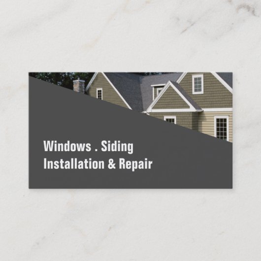 Windows Siding Contractor Construction Visitekaartje (Voorkant)