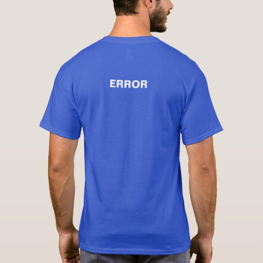 Windows T-shirt "Blauw scherm van dood" (Achterkant)