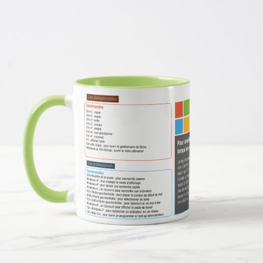 Windows-toetsenbord met mug-sneltoetsen mok (Links)