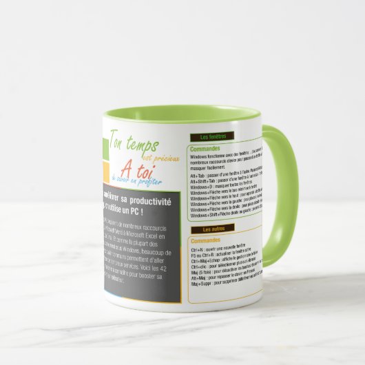 Windows-toetsenbord met mug-sneltoetsen mok (Voorkant rechts)