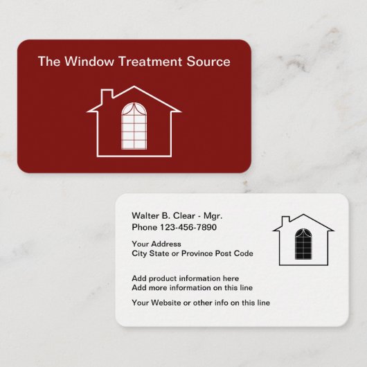 Windows Treatment Services Visitekaartje (Voorkant / Achterkant)