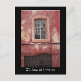 Windows van het Oude Rooddorp van Provence Briefkaart