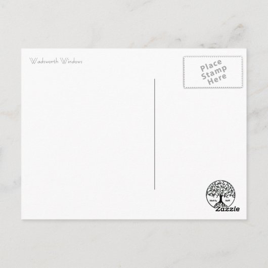 Windows Wadsworth Briefkaart (Achterkant)