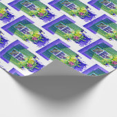 Windows-waterverf Cadeaupapier (Hoek)