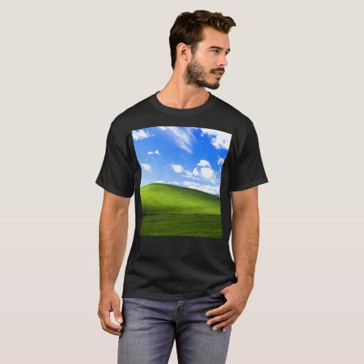 Windows XP-achtergrond T-shirt (Voorkant volledig)
