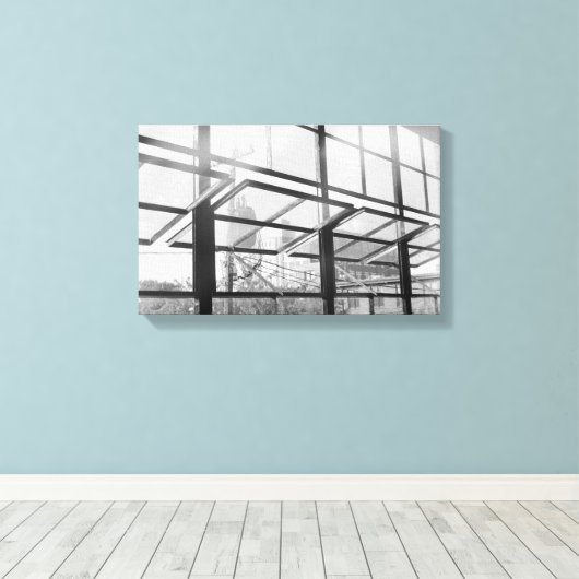 Windows-, zwarte en witte foto's (Canvas) Canvas Afdruk (Insitu (Houten vloer))