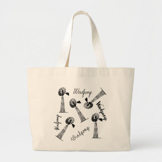 Windpomp en werde grote tote bag